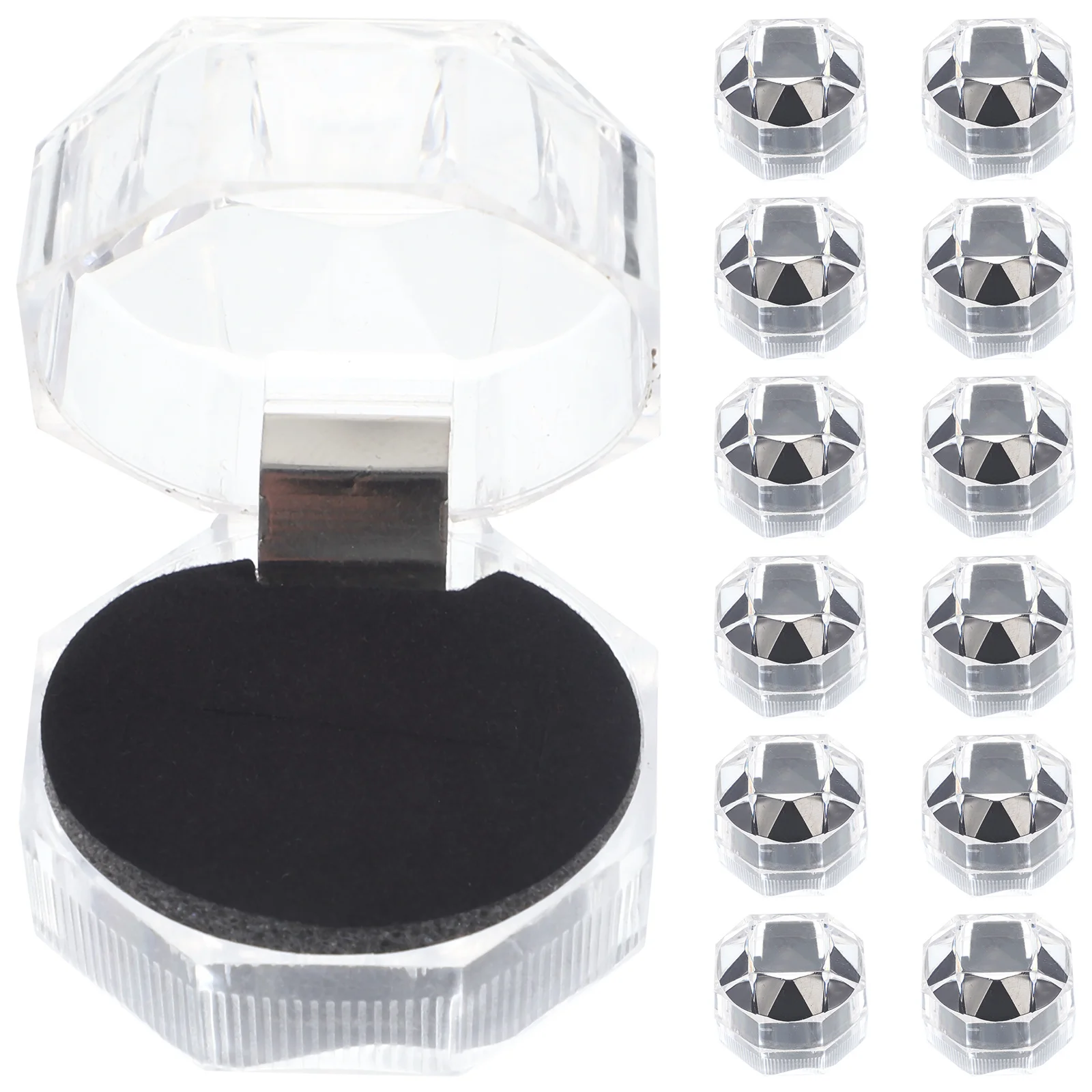 

20Pcs Ring Boxes Durable Protective Ring Cases for Wedding Engagement Proposal Storage Organizer Wedding Supply