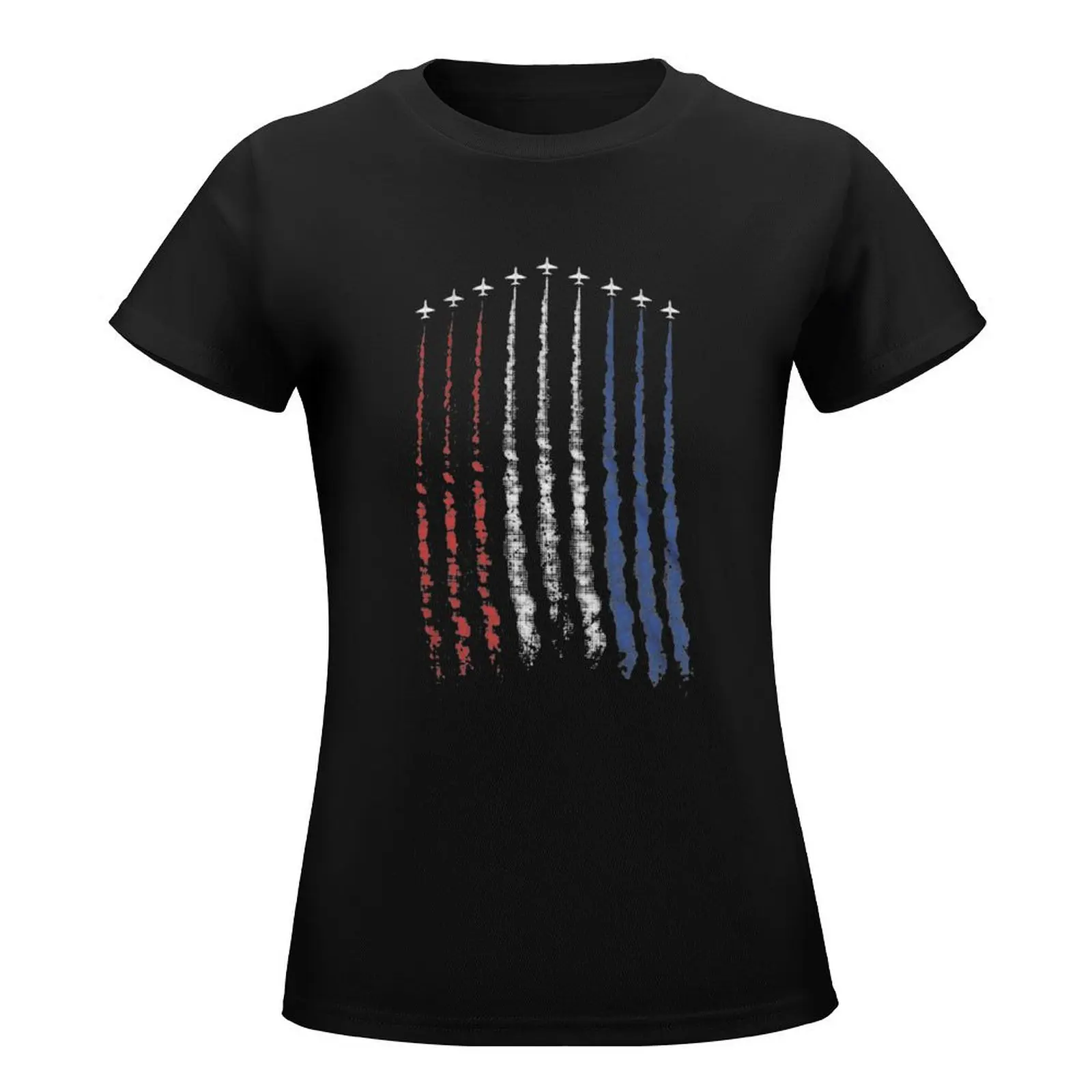 Red White Blue Air Force Flyover Men's T-Shirt vintage clothes female hippie clothes cute tops workout t shirts for Women