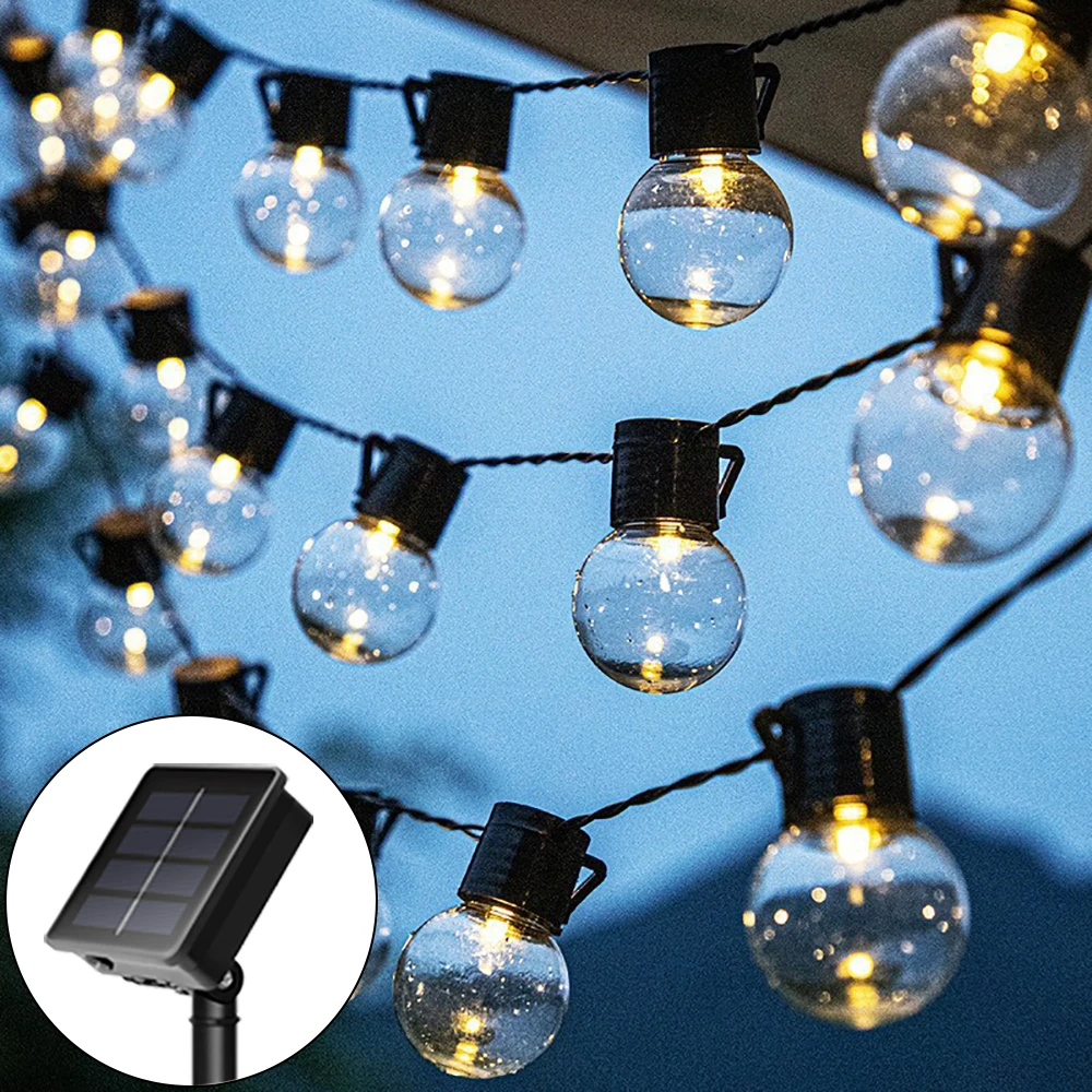 سلسلة أضواء LED الشمسية للديكور الخارجي ، أضواء مضادة للماء ، حديقة ، فناء ، حفلة ، عطلة ، 5 أمتار ، 10 أمتار