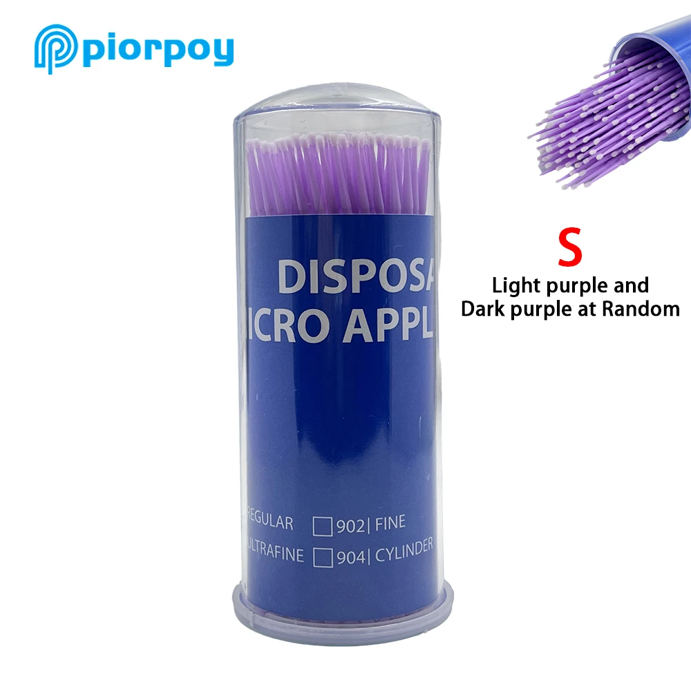 PIORPOY Dental Micro Brush Disposable Micro Brush Applicators Bendable Long Shank Dentistry Oral Teeth Whitening Extension Tools