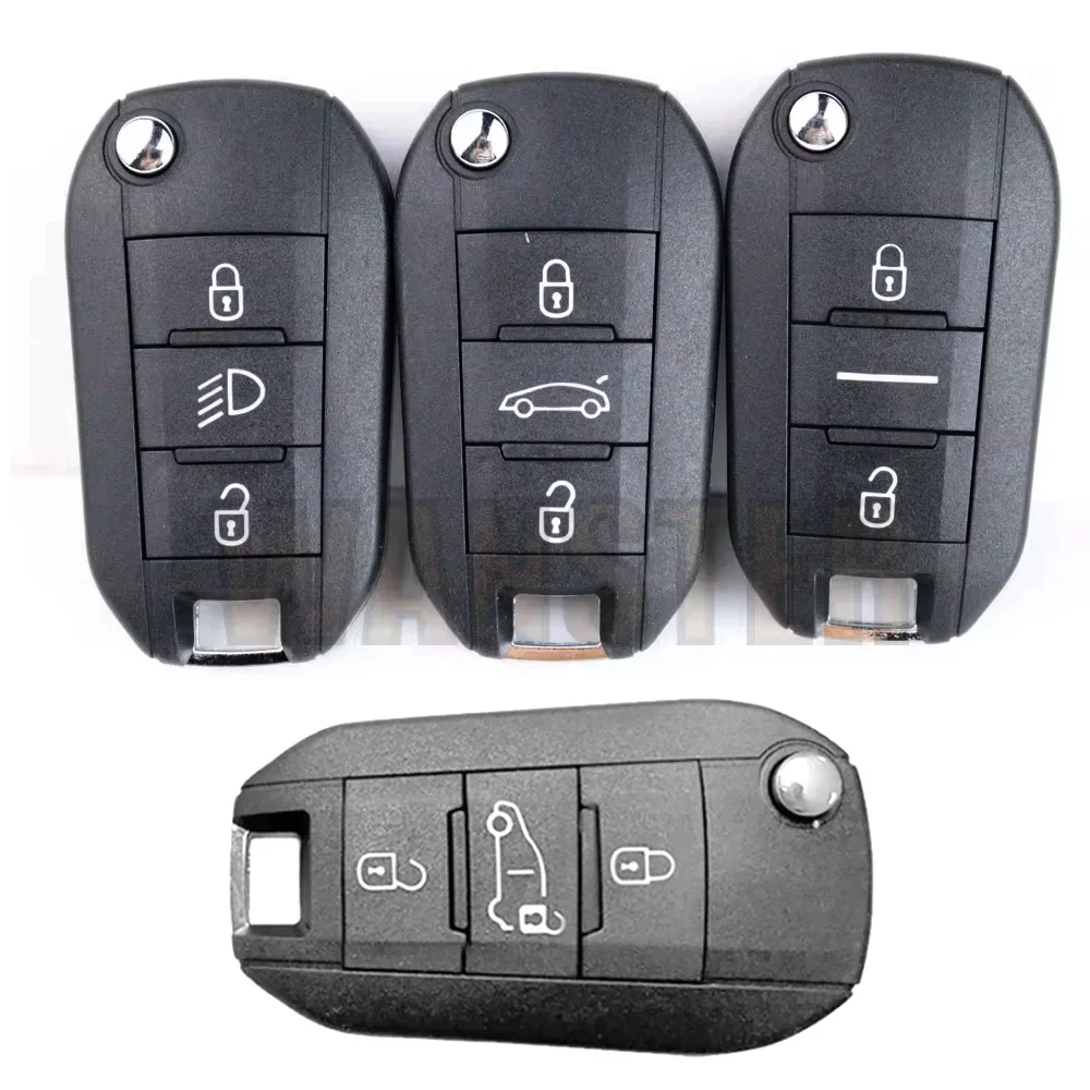 for Peugeot 208 2008 301 308 508 5008 RCZ Expert for Citroen C-Elysee C4-Cactus C3/Car Key Fob Case Shell Housing