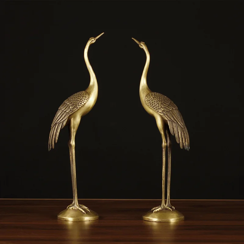 Brass turtle and crane home decoration turtle and crane longevity single c turtle old man blessing gift decorationrane stepping