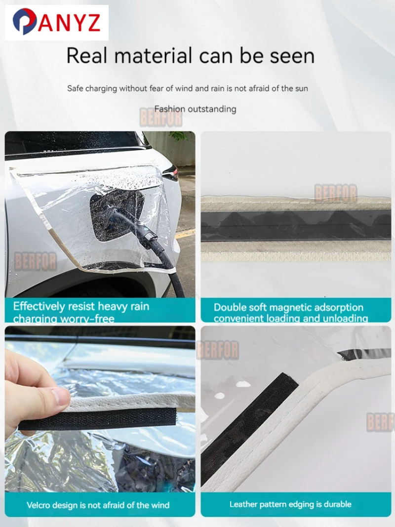 Car New Energy Charging Port Rain Cover Rainproof Dustproof Charger Guns Protect Electric For BMW i3 i8