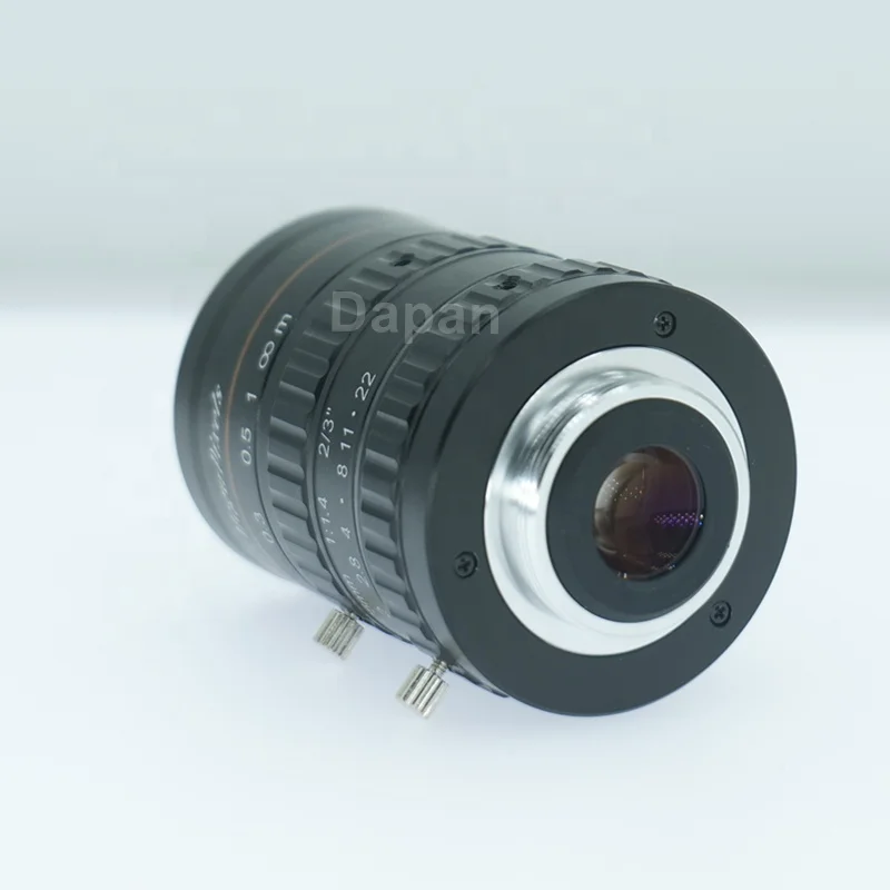 25 мм с фиксированным фокусным расстоянием, 5 МП, 2/3 дюйма, диафрагма F1,4, промышленная линза с ручной диафрагмой и низким искажением, CCTV FA C-Mount