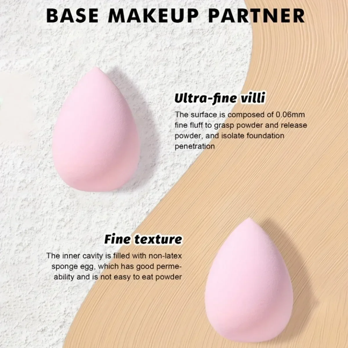 ชุดฟองน้ำแต่งหน้า 20 ชิ้น - ใช้ได้สองแบบ สำหรับรองพื้น/คอนซีลเลอร์ วีแกน เป็นมิตรกับสิ่งแวดล้อม ผลิตจาก PU ที่ใช้น้ำเป็นส่วนประกอบ เหมาะสำหรับทุกสภาพผิว