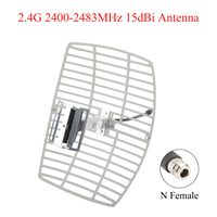 15dBi 2.4G LTE Parabolic Grid Antenna 2400-2483MHz Outdoor N-Type Female External Antenna for Modem Router Signal Booster