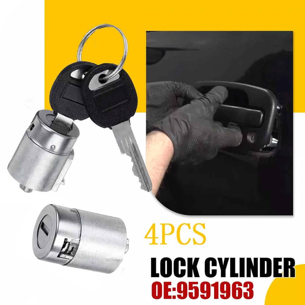 

4pcs Car Door Lock Replacement Parts Auto Door Lock Cylinder Key Car Accessories For 1988-1994 Chevrolet C/K 1500 2500 3500