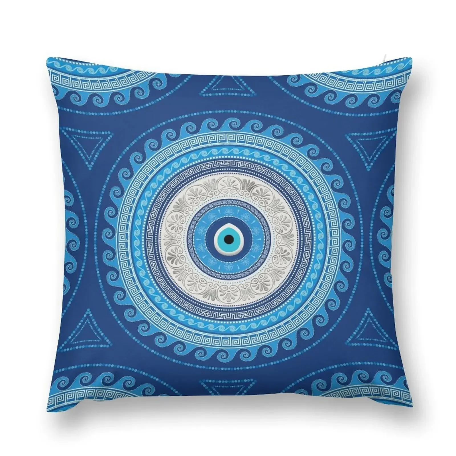 Greek Mati Mataki - Matiasma Evil Eye ornament Throw Pillow Throw Pillow Sofa Cushions Covers pillow