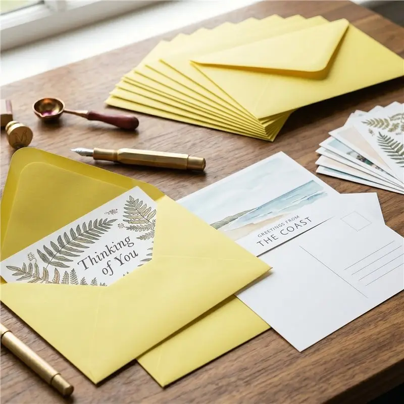 Message Packaging 16X11cm Envelope 100Pcs Postcard Gift Box Invitation Wedding Stationery Greeting Card Envelopes C