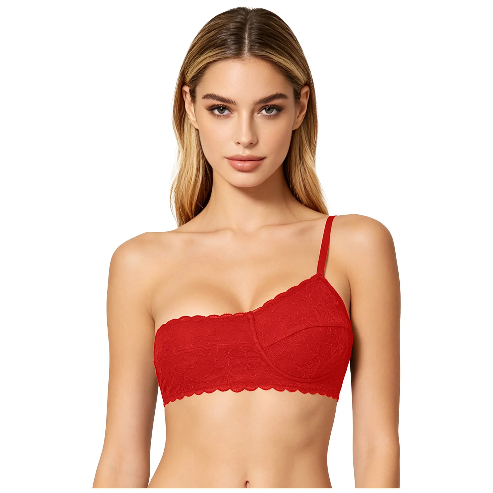 Womens Mastectomy Recovery Unilateral Bra Side Cup Floral Lace Adjustable Straps Wireless Bandeau Bra Special Needs Brassiere