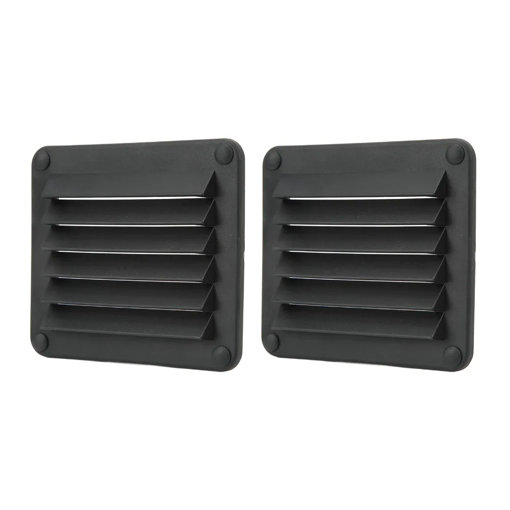 2pcs Black Ventilation Opening 141*125mm Air Vent Side Exhaust Port White Rectangular Ventilation Ventilation Side Wall