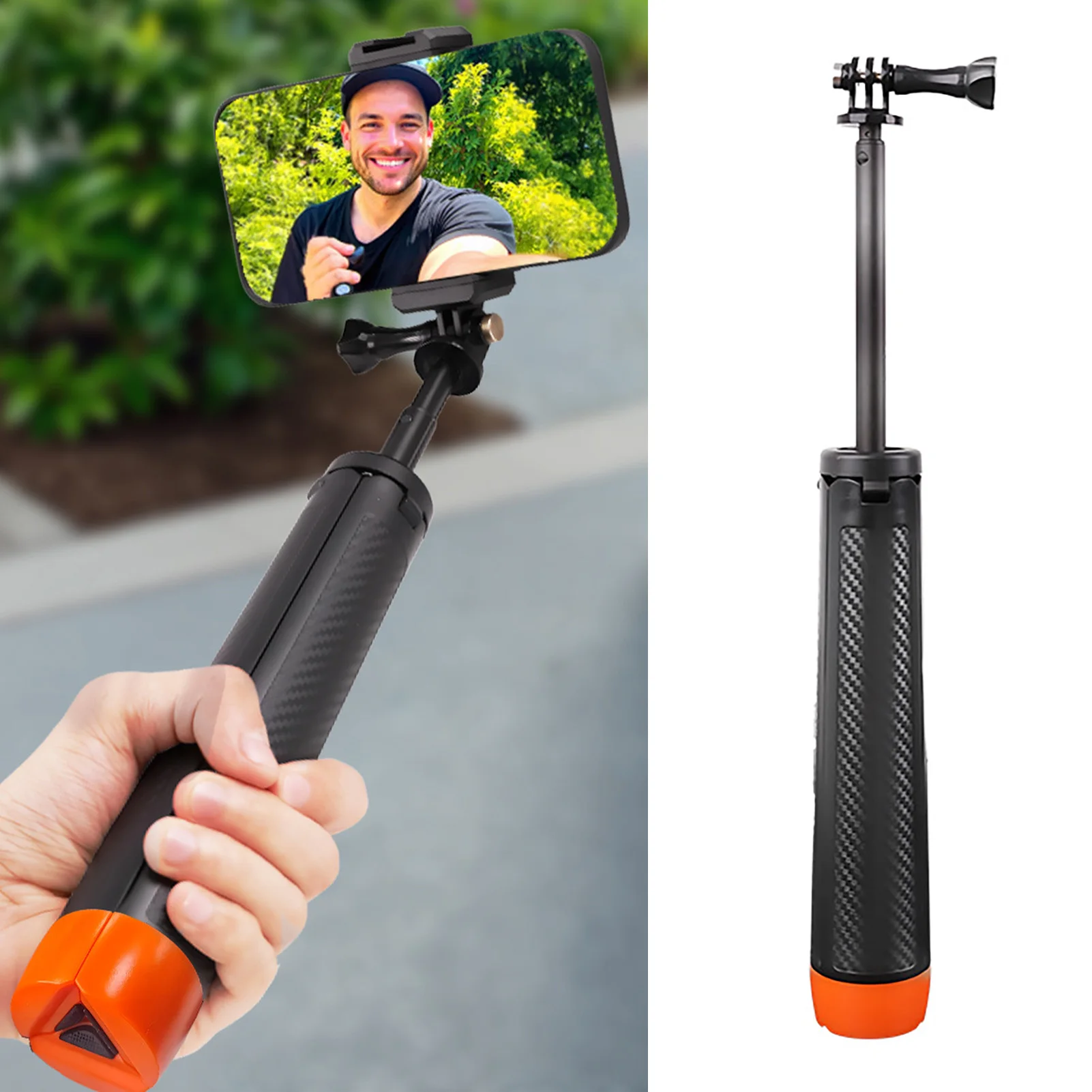Action Camera Selfie Stick Tripod Widely Compatible Water Resistant Action Camera Floating Selfie Stick ABS for X4 3  Pro 2
