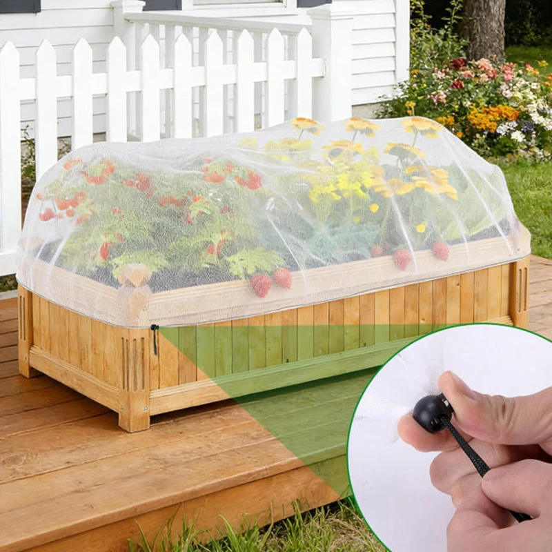 Scalebeard Plant Protection Netting Garden Row Cover Mesh Cage Cover Vegetable Seedling Flower Bed Greenhouse Gardening Supplies