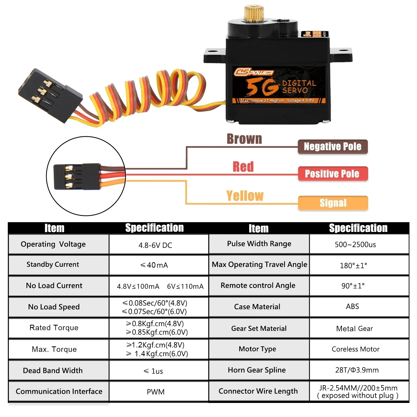 Dspower 5g plástico/metal engrenagem jst/jr plug digital micro servo para rc carro brinquedos avião drone quadcopter asa fixa wltoys k969 k989