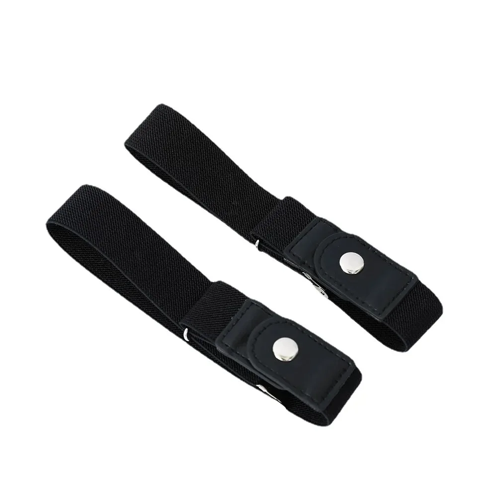 2pcs/set Casual No Buckle Elastic Belt Adjustable Canvas Stretch Belt Invisible Waist Belt Unisex