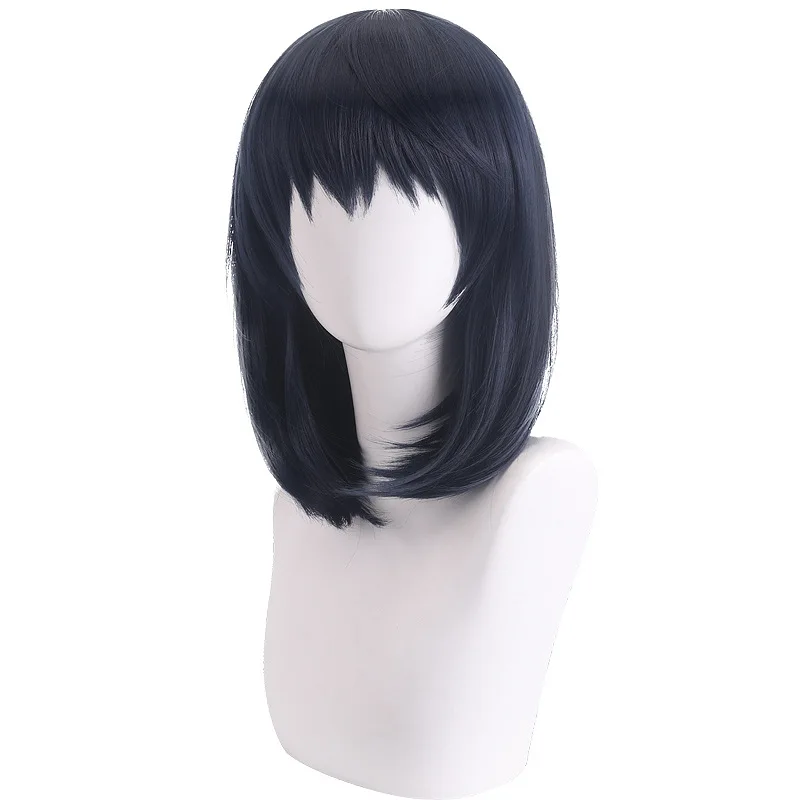 วิกผมคอสเพลย์สังเคราะห์ความยาวปานกลางผมหยักอะนิเมะเครื่องแต่งกายปาร์ตี้เส้นใยทนความร้อนสำหรับหญิง