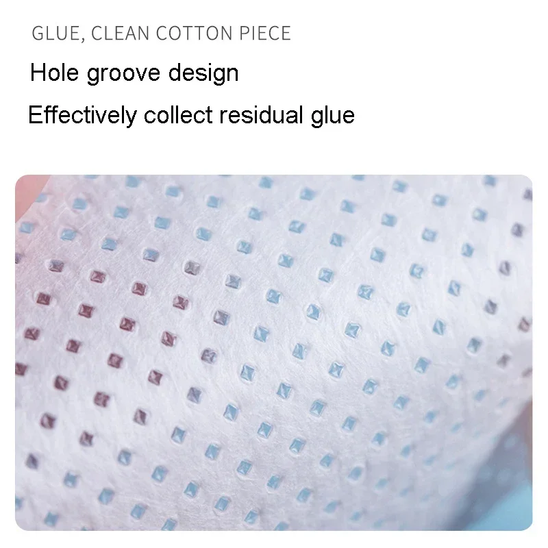 200 قطعة مزيل الصمغ رمش مسح خالية من الوبر مسمار البولندية القطن مناديل هلام تلميح مسمار الفن الأنظف مزيل ورقة نظافة منصات مع صندوق