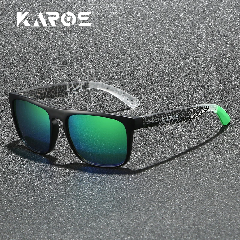 KAROS Polarisierte Sonnenbrille für Herren/Damen, Camo-Rahmen, UV400-Schutz zum Fahren, Angeln, Radfahren