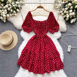 YuooMuoo Women Dress 2024 New Summer Fashion Y2K Polka Dot Print Mini Dress Streetwear Lady Outfits Korean Short Party Vestidos