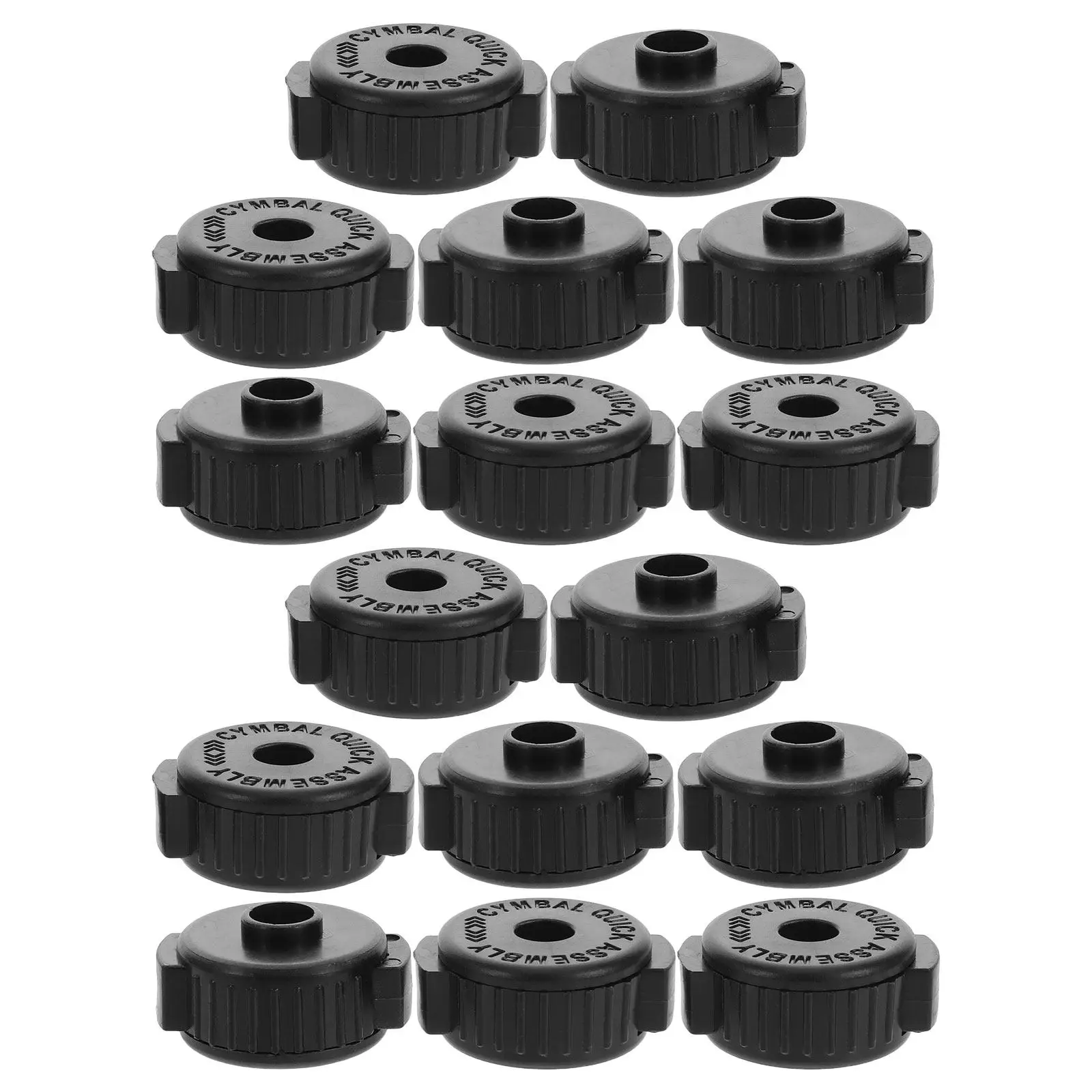 12Pcs Plastic Cymbal Quick Release Caps Black Drum Hardware Accessories Universal Mounting Easy Removal Compatible with