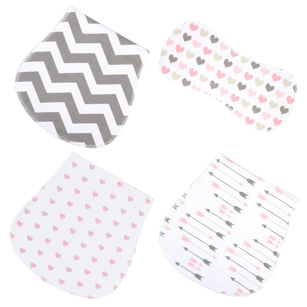 4 Pcs Baby Drool Pad Newborn Burp Towel Burping Cloths Delicate Towels Breastfeeding Bib Pure Cotton Infant Bibs