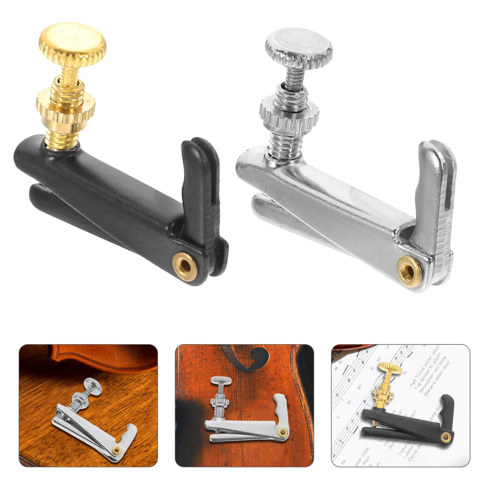 

8 Pcs Violin Trimmer Tuning Accessory Keys Piece Set Fine Tuners Instrument Parts and Accessories Metal