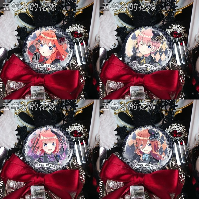 La quintillizos por excelencia Nakano Ichika Nino Miku Yotsuba insignia creativa de alto valor DIY accesorios de mochila con estampado de dibujos animados