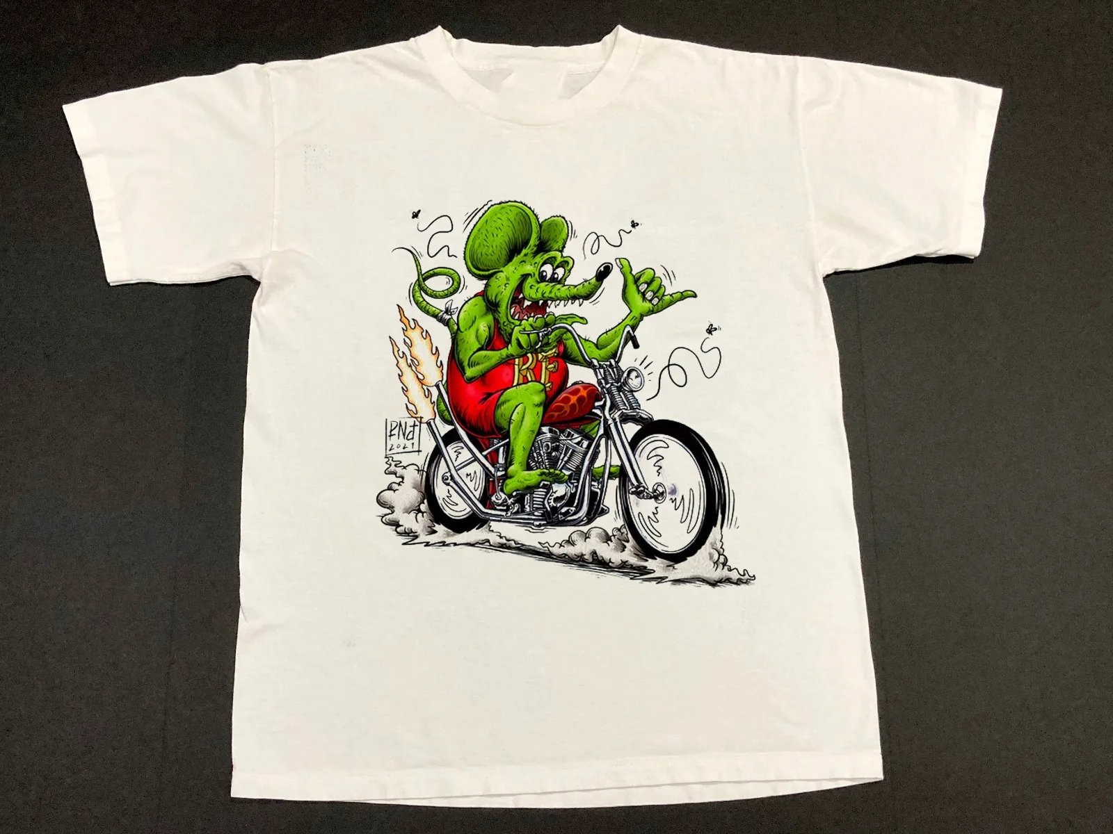 

Ed Roth Rat Fink Short Sleeve Cotton Gift For Fan White All Size T-Shirt TMB510