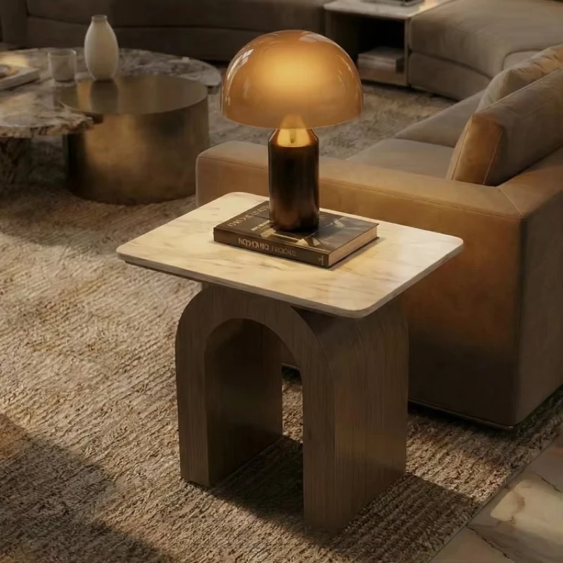 Modern natural style durable furniture, simple marble side table