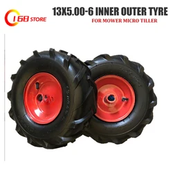 13 inch herringbone inflatable wheel X 5.00-6 micro tiller tractor pneumatic tire   rubber scraper