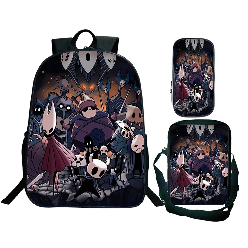 Hohle Ritter drucken Rucksäcke Umhängetasche Stift Tasche 3 Sätze Hornet Schult aschen Teenager Bücher taschen Jungen Mädchen Freizeit tasche Mochila