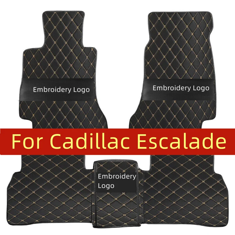 Car Floor Mats For Cadillac Escalade Seven Seats 2017 2018 Custom Auto Foot Pads Automobile Carpet Cover Interior Accessories