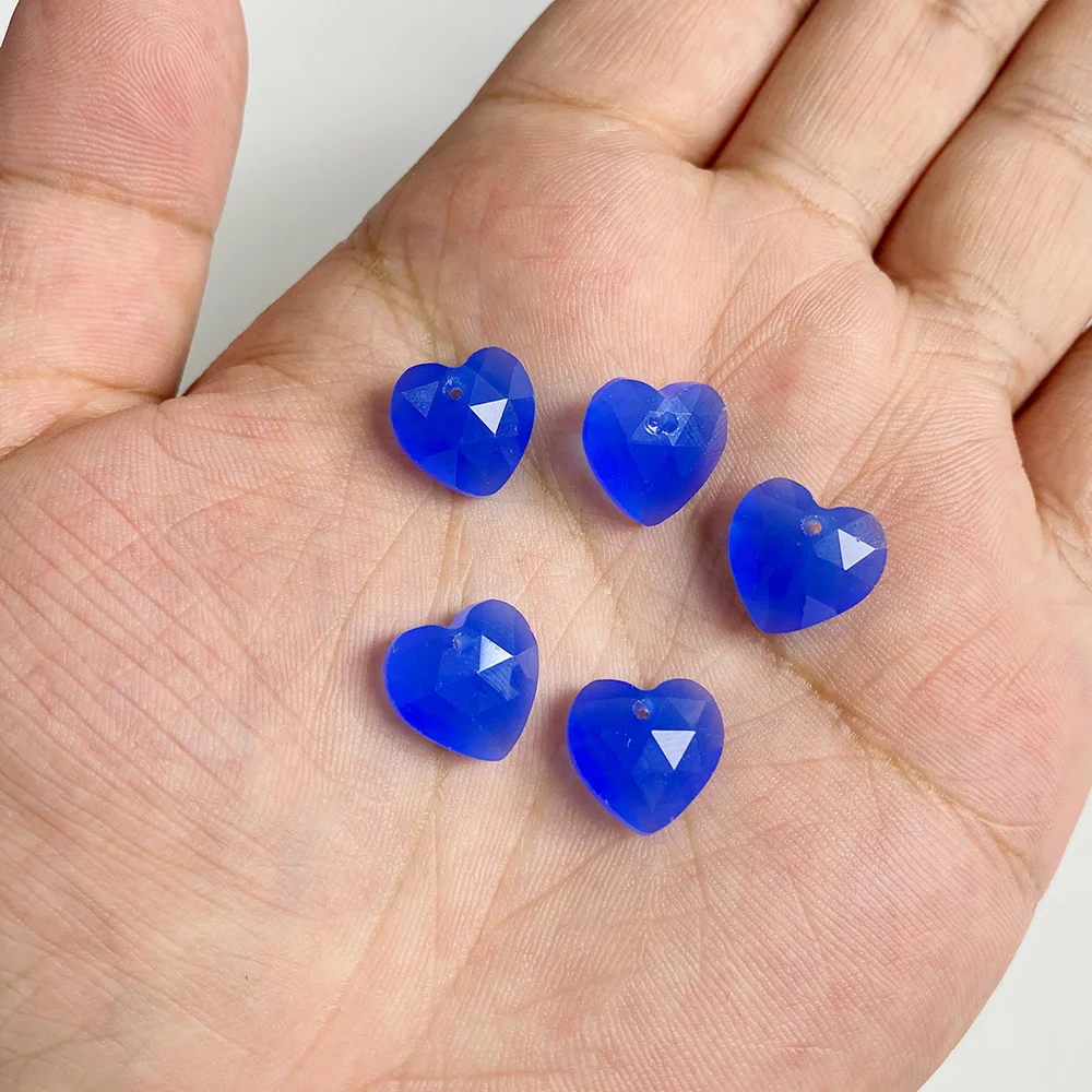 2Pcs Natural Stone Heart Shape Charms Faceted Aventurine Quartz Tiger Eye Pendant For Jewelry Making Necklace DIY Bracelet Craft