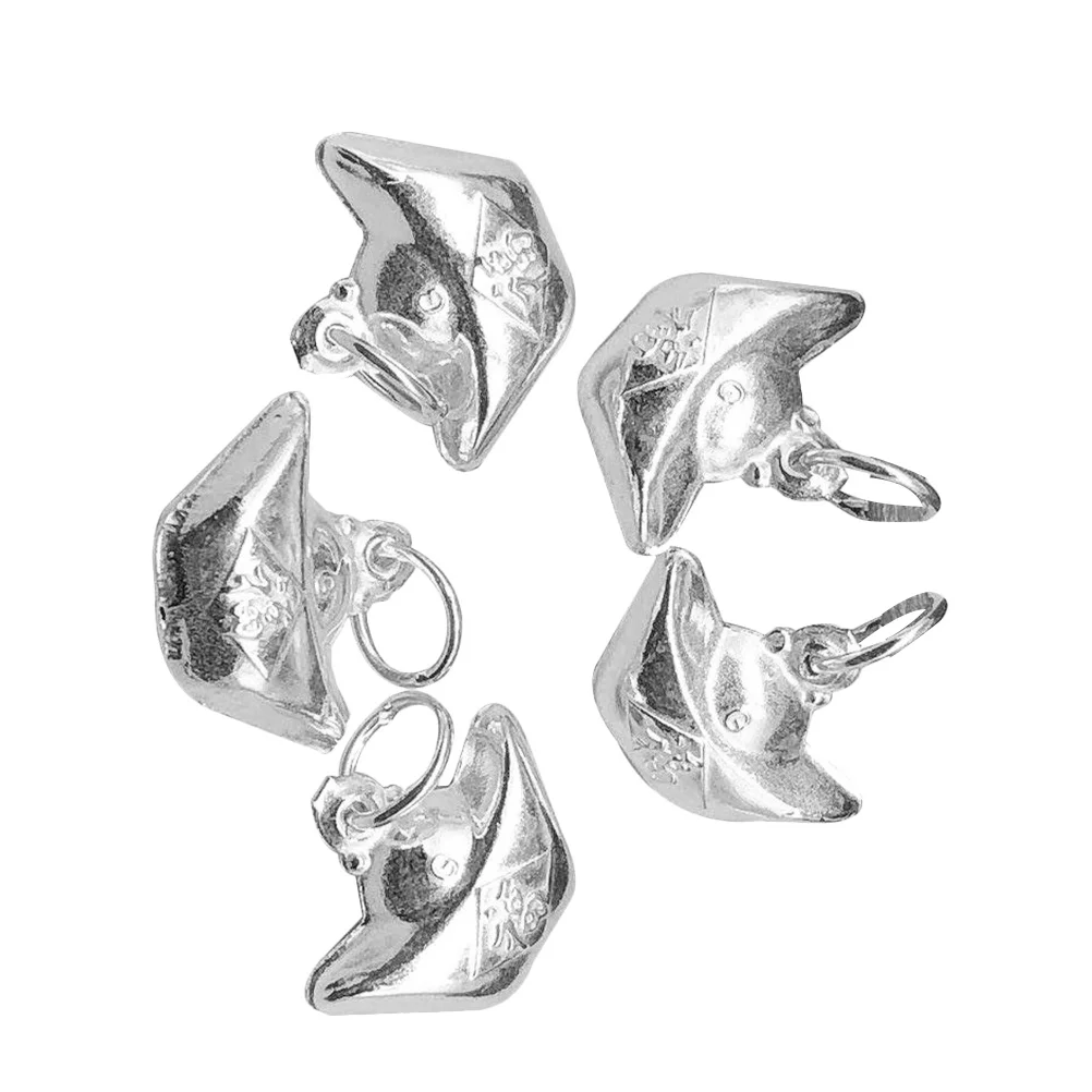 

5pcs Fulu Pendant Silver Ingot Charm Diy Jewelry Making Craft For Necklace Bracelet Keychain Handmade Accessories