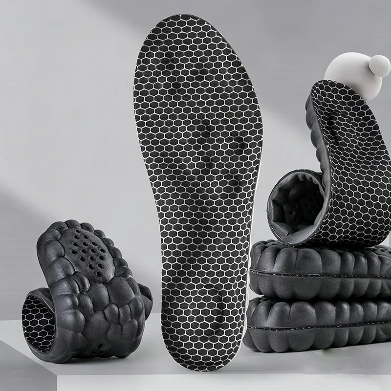 Honeycomb Breathable Insoles Shock Absorption Sport Shoe Inserts Unisex Soft Cushion Foot Pads for Sneakers Running Walking