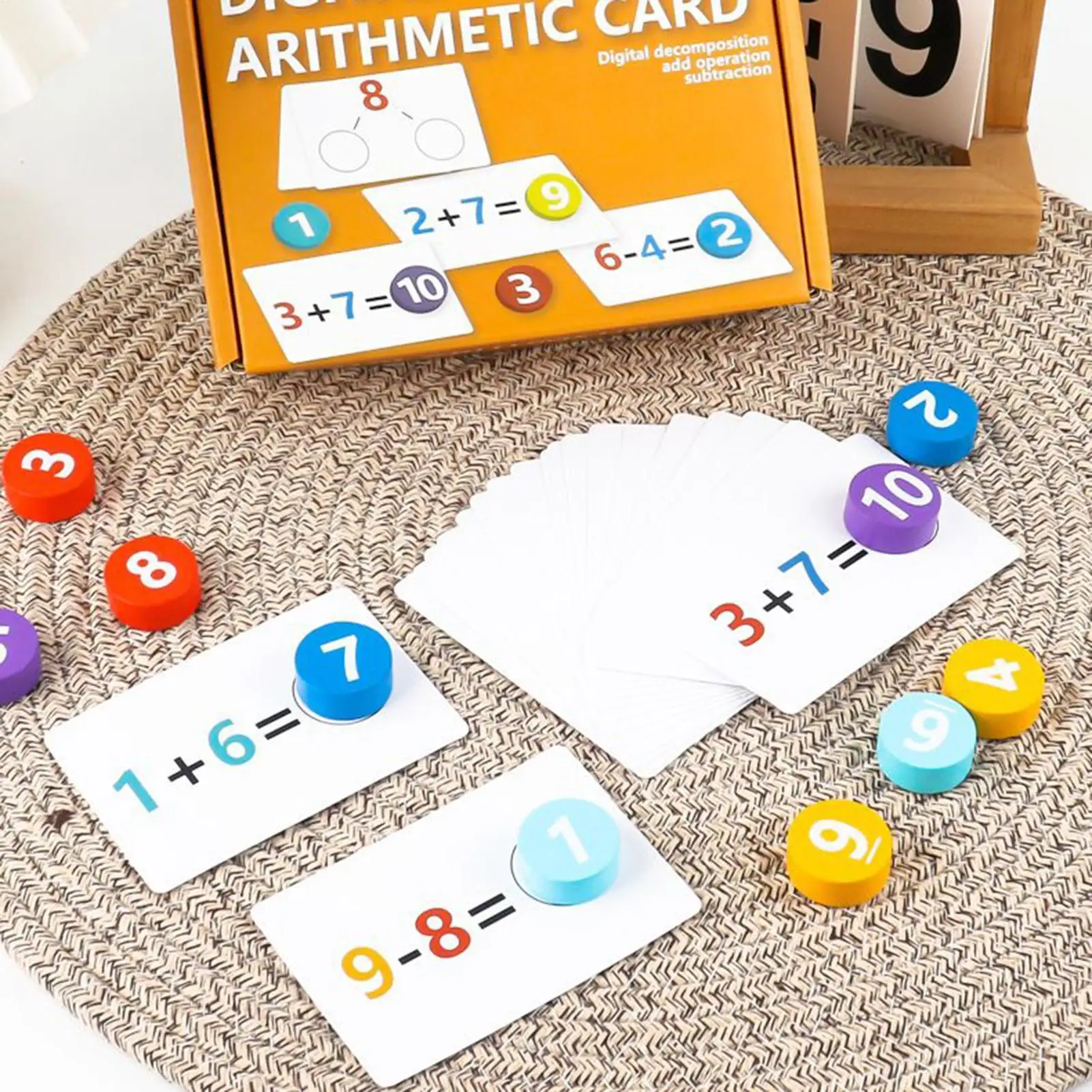 Beren tellen Wiskundige manipulaties met toevoegingskaarten Montessori-speelgoed voor kinderen Peuter Voorschoolse vroeg leren Onderwijs