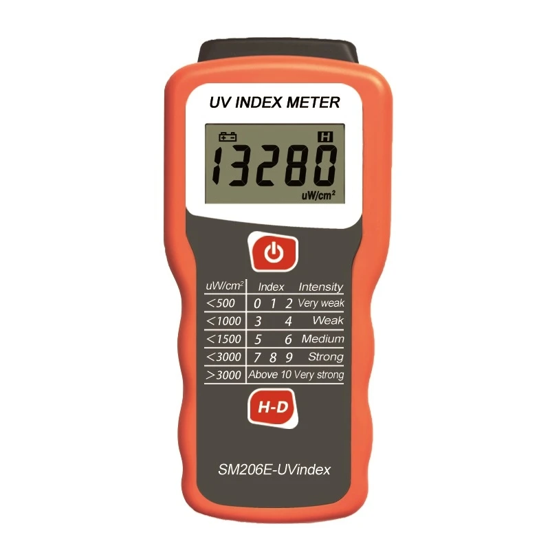 SM206E UV Index Meter Digtial Ultraviolet Radiation Intensity Tester UVA UVB In Sunlight Sunscreen Solar Film Blocking Detector