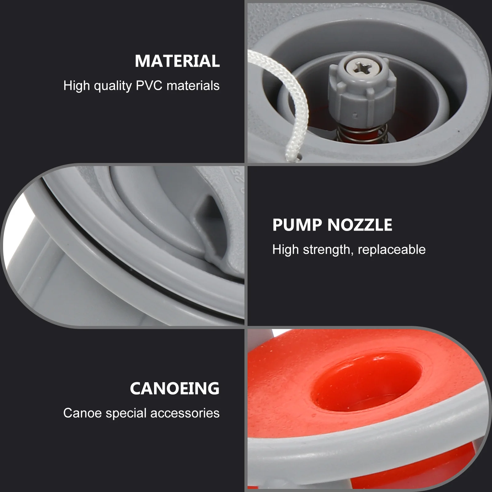 

1Pcs Inflatable Boat Air Valves Eight-Hole Stable and Firm Durable PVC Material Suitable for Kayaks and Surfboards