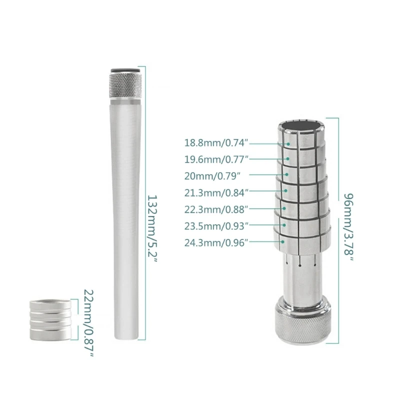 Ring Stretcher Enlarger Adjuster with Rubber Hammer Wedding Band Sizer Expander for Jewelry Repairing Durable