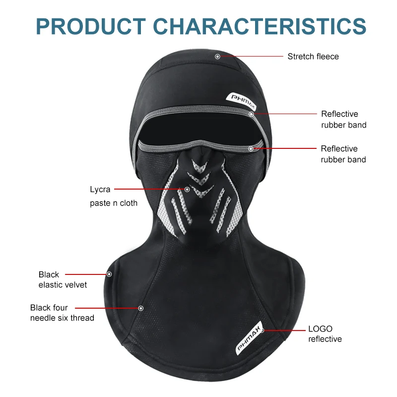 PHMAX Cold Weather Balaclava Ski Mask Windproof Fleece Thermal Face Mask Riding Motorcycle Snowboarding Skiing Hat Headwear