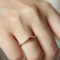 Classic Art Ruby rings for women Slim Stacked Style Light Luxury Retro fine Red Ring Suitable for Daily Wearing Jewelry Gifts