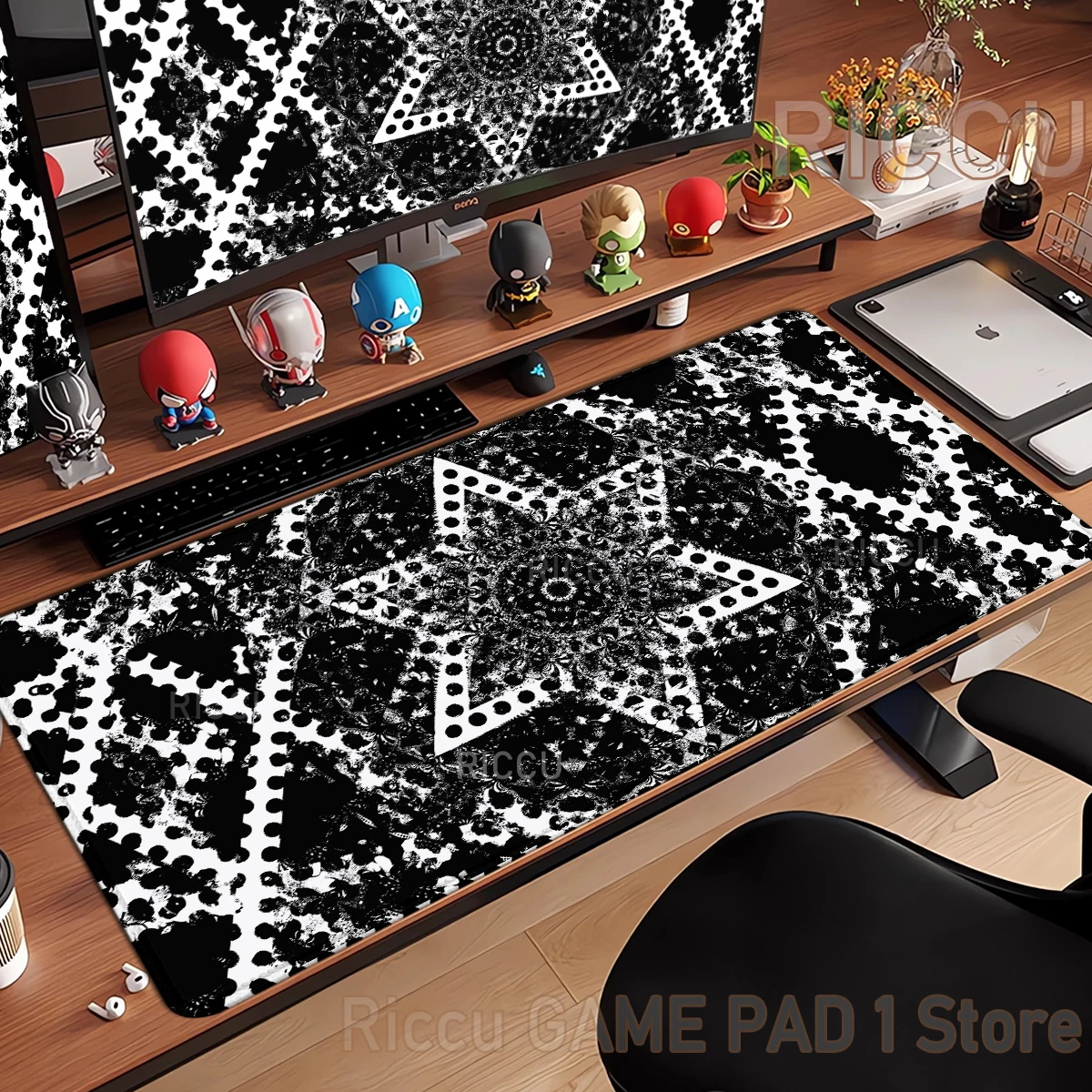 

HD 400x900mm kaleidoscope Dream Mouse pad Large Game Extended xxl Pads Laptop PC Non-slip peripheral Keyboard Desk interior Mat