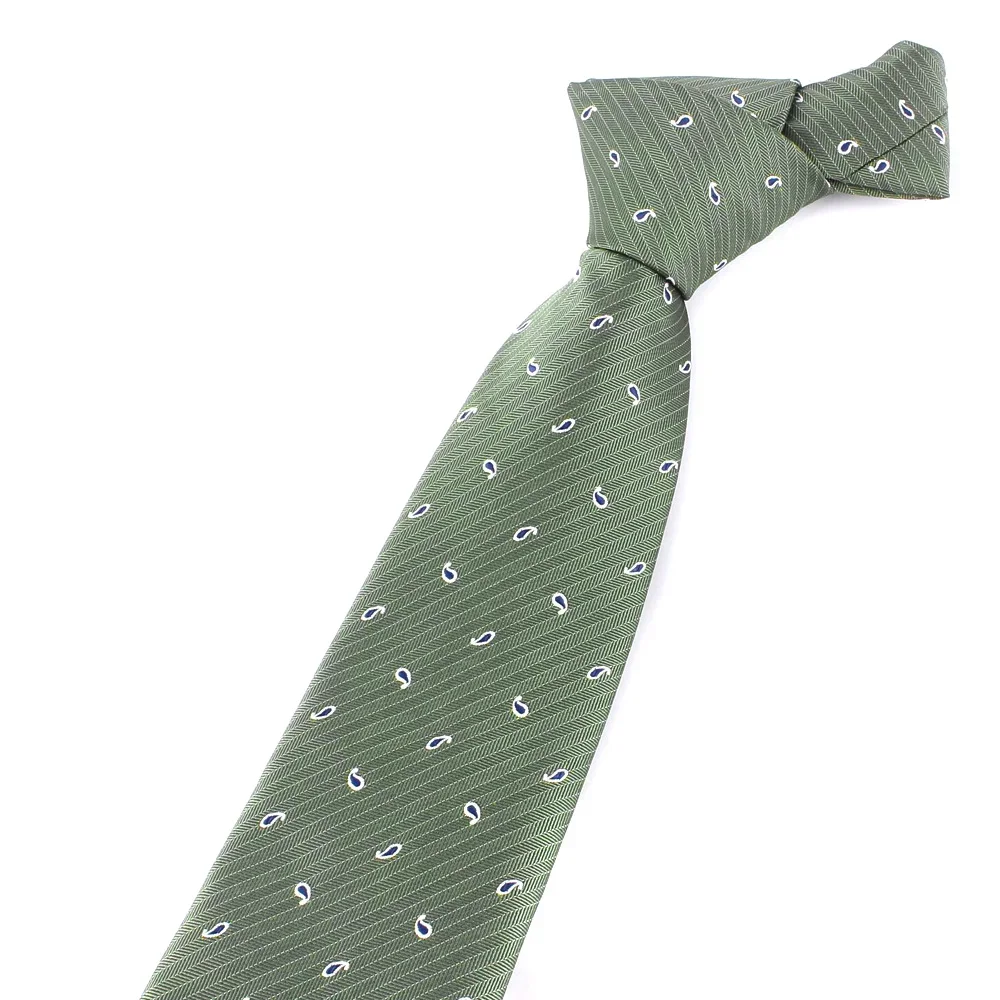 Corbata de boda para hombres y mujeres, corbata de cuello verde militar para fiesta, corbatas Jacquard casuales, corbatas de cuello de traje para