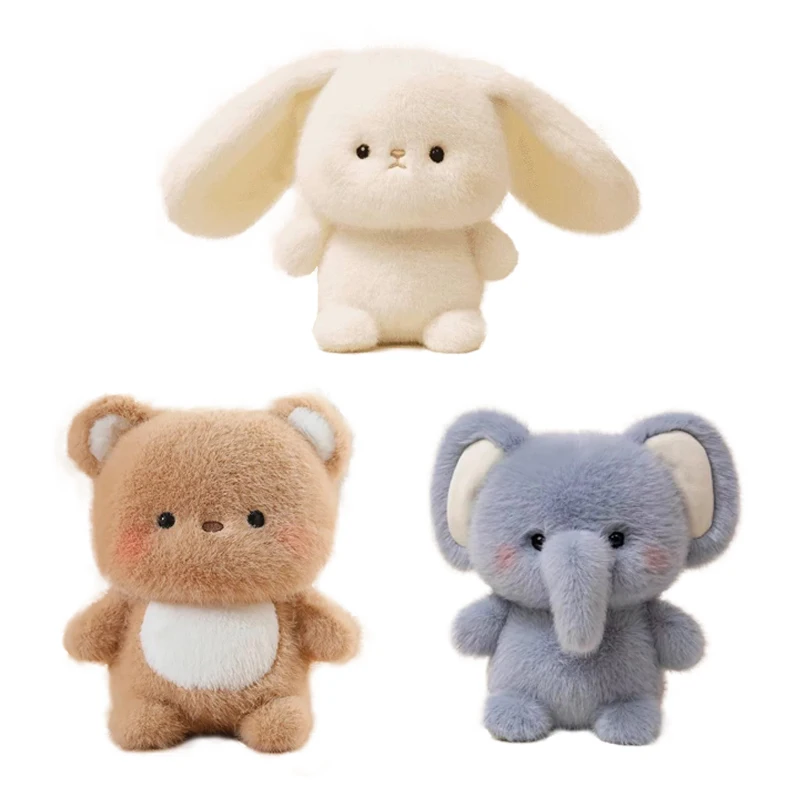 

Cute Companion Doll Plush Toy Elephant Rabbit Bear Stuffed Animal Pillow Super Soft Plush Doll Birthday Xmas Kids Sleeping Gift