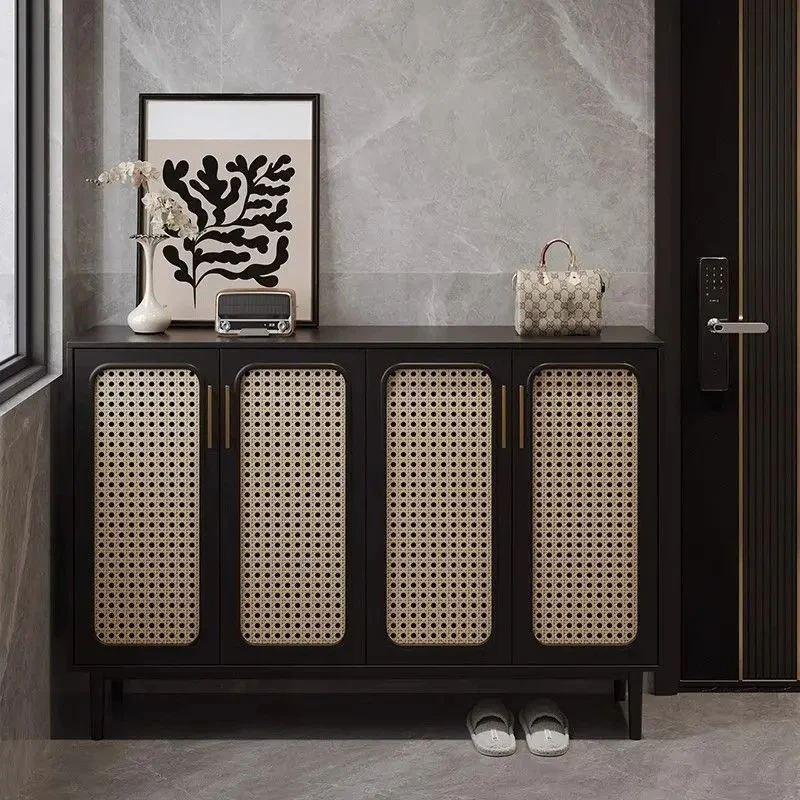 

Solid wood household door entrance Large capacity living room storage locker