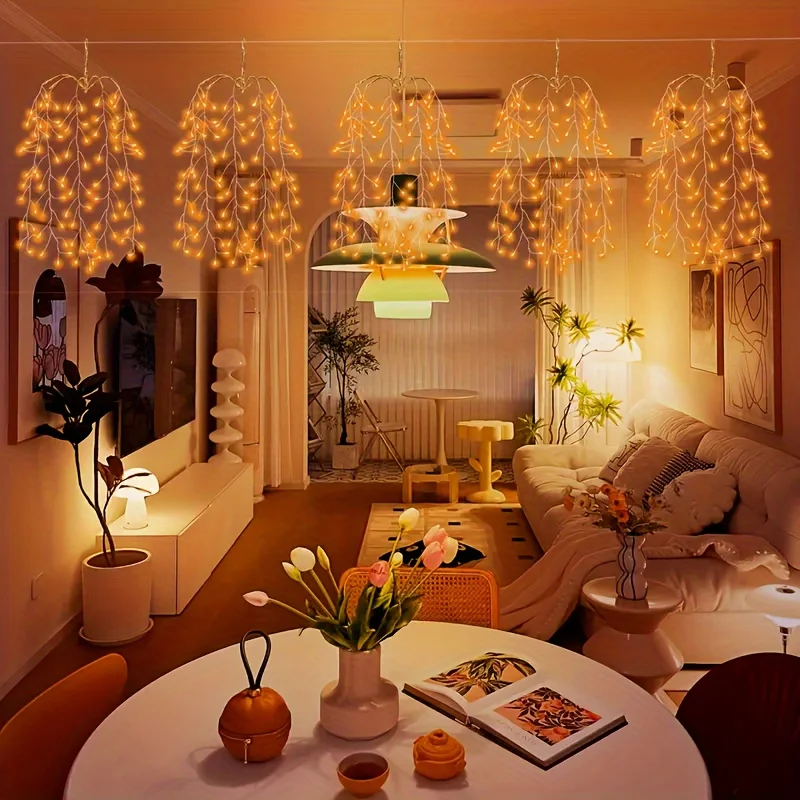 

USB Starburst Light 8 Modes Waterproof Hanging Fairy Lights Copper Wire Light for Patio Party Tent Halloween Christmas Decor