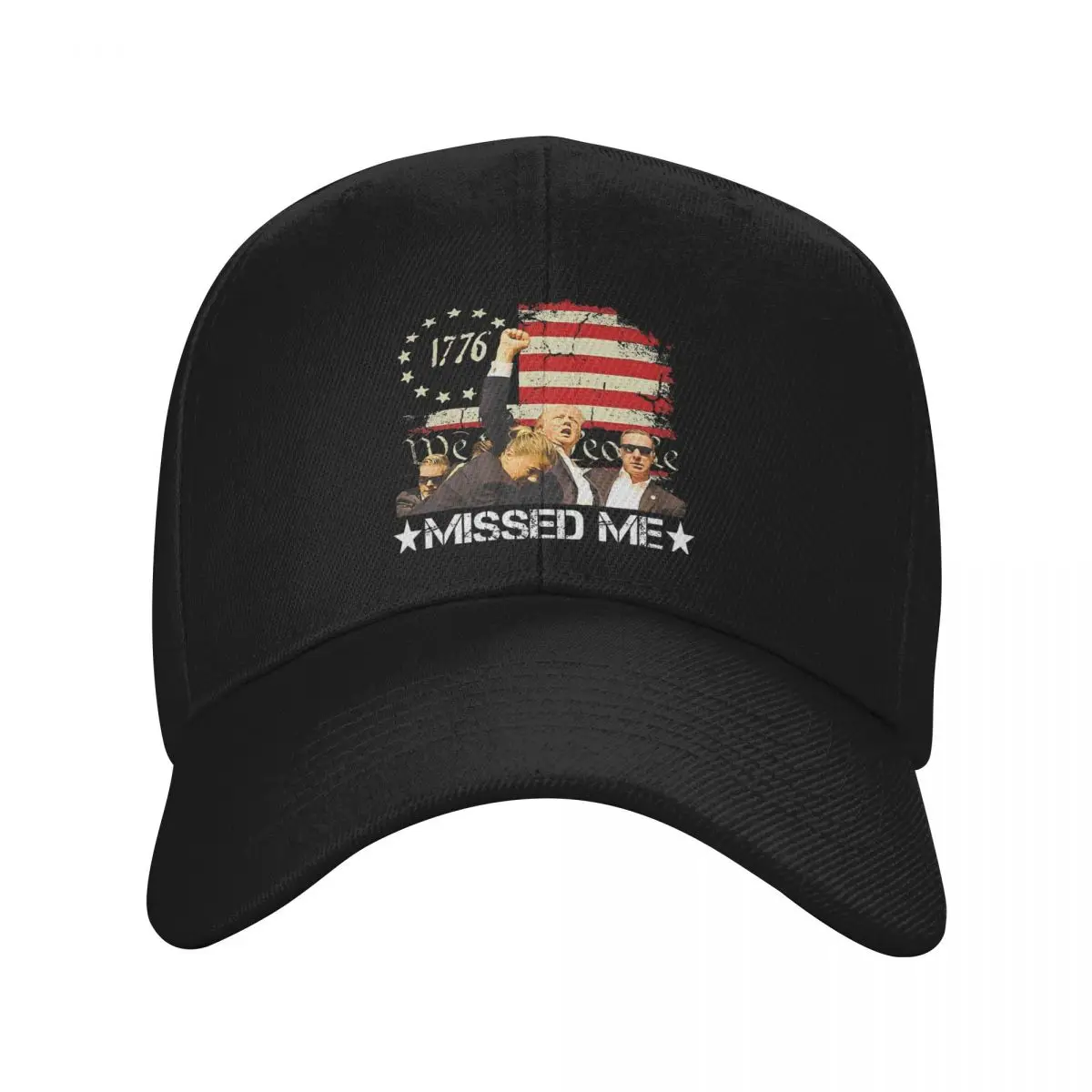 2024 Trump Shooting Fight For America Outfits Men Women Baseball Cap You Missed Dad Hat Outdoor Wear Adjustable Fit Snapback Hat