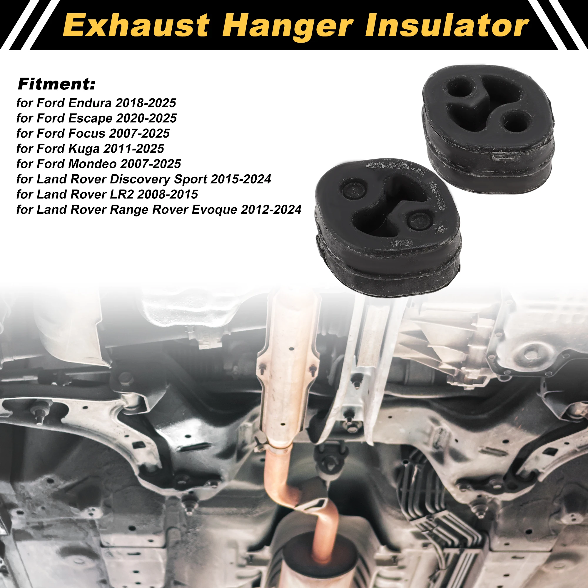 UXCELL Muffler Exhaust Hanger for Ford Endura 18-25 Exhaust Hanger Isolator LR000593