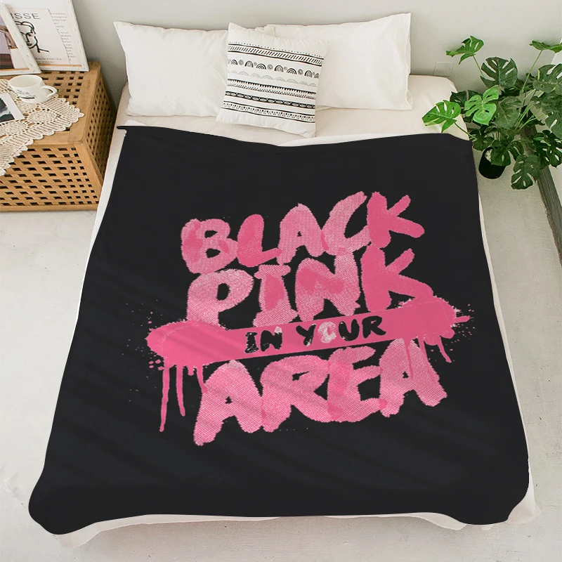 Custom Blanket Sofa S-Blackpinks Blanket Fluffy Soft Blankets for Winter Microfiber Bedding Double Bed Blankets Warm Knee Downy