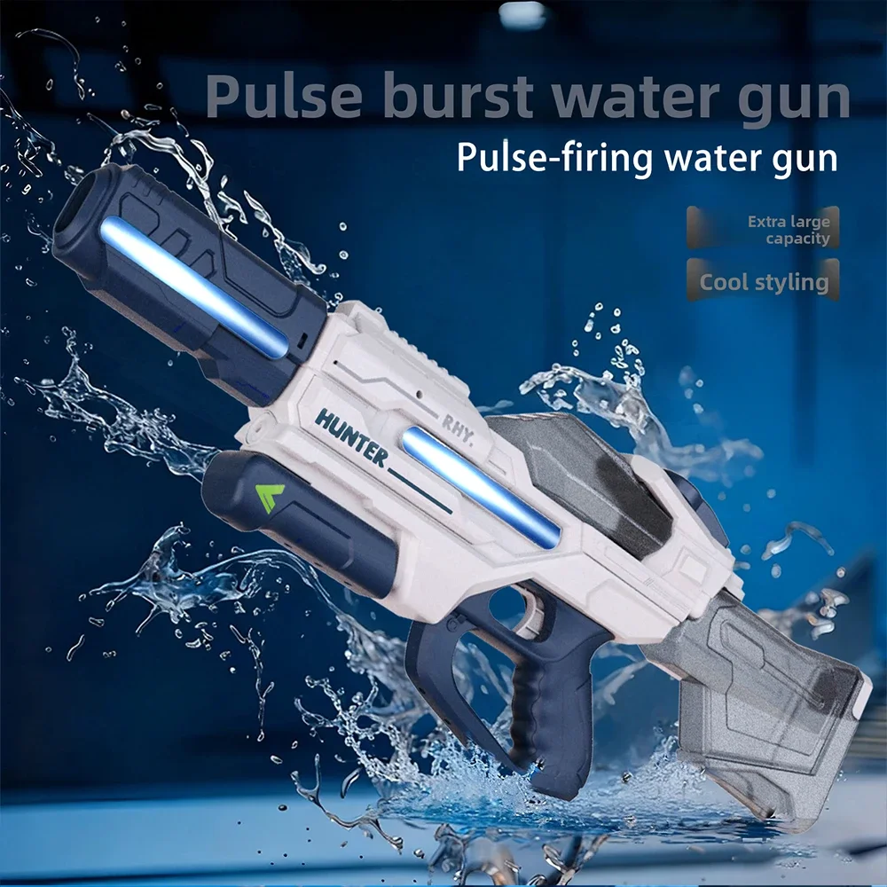 New Electric Pulse Burst Water Gun Outdoor Automatic Water Absorbing Toy Water Gun Toy Water Spraying Festival